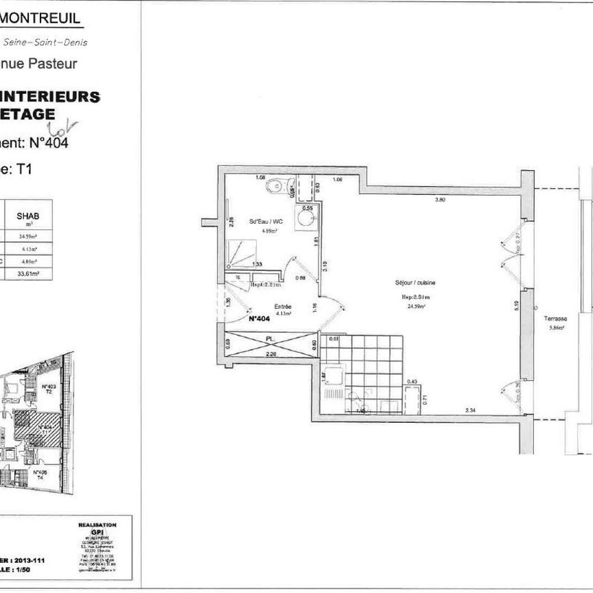 location Appartement T2 DE 33.61m² À MONTREUIL - Photo 2
