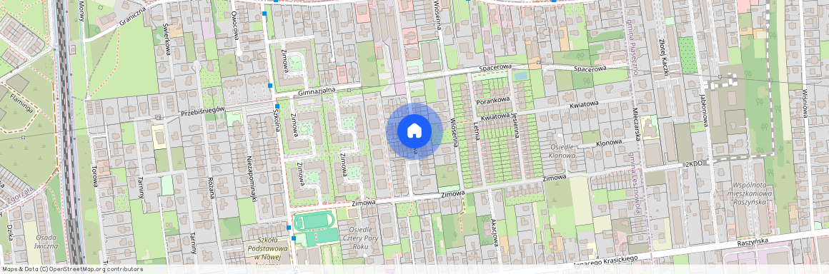 ul. Zimowa, Nowa Iwiczna, Lesznowola, piaseczyński, mazowieckie