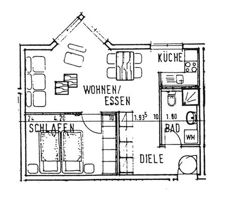 2-Raum-Wohnung, 46,3 m² im 1. OG, ruhige Lage in Gera-Aga - Foto 2