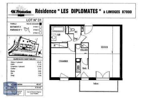 Location Appartement 2 pièces 49m² LIMOGES 87000 - Photo 5