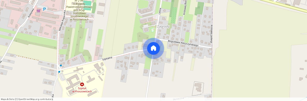 ul. Leśna, Proszowice, Proszowice, proszowicki, małopolskie
