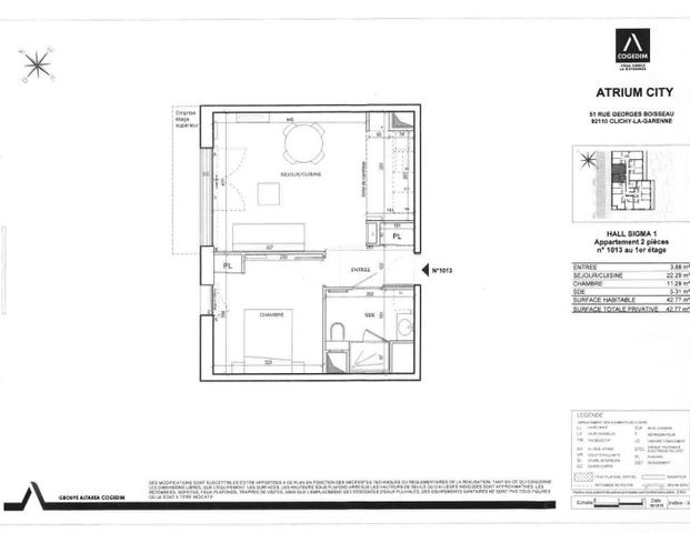 location Appartement T2 DE 42.97m² À CLICHY - Photo 1