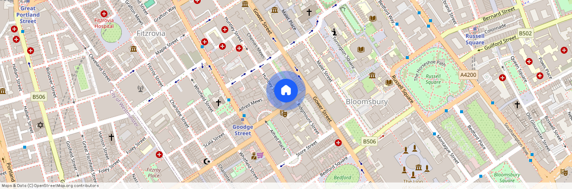 Ridgmount Gardens, Bloomsbury, WC1E