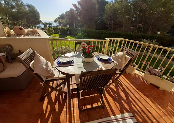 RENTED UNTIL AUGUST 2025- Seaview apartment in first line to the beach – cala vinyas