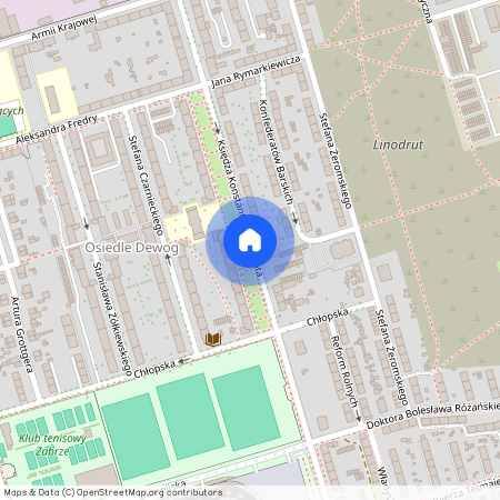 ul. ks. Konstantego Damrota, Centrum Południe, Zabrze, śląskie