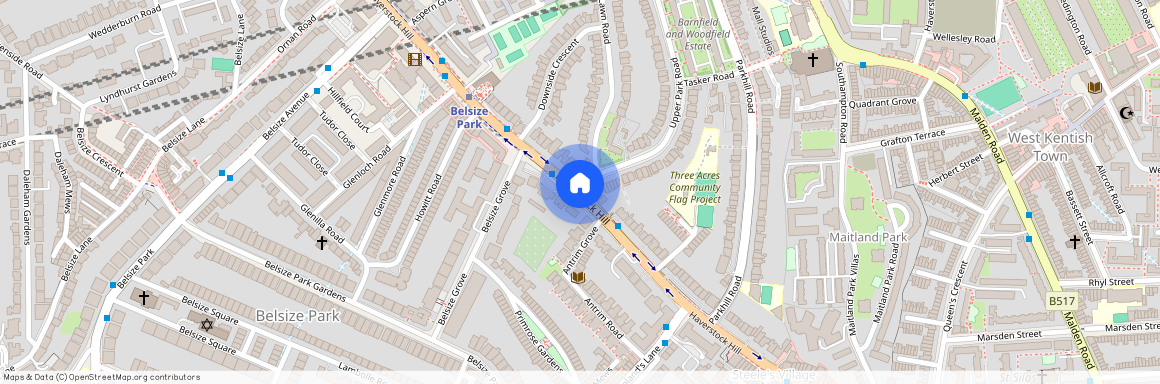 Haverstock Hill, Hampstead, London, NW3
