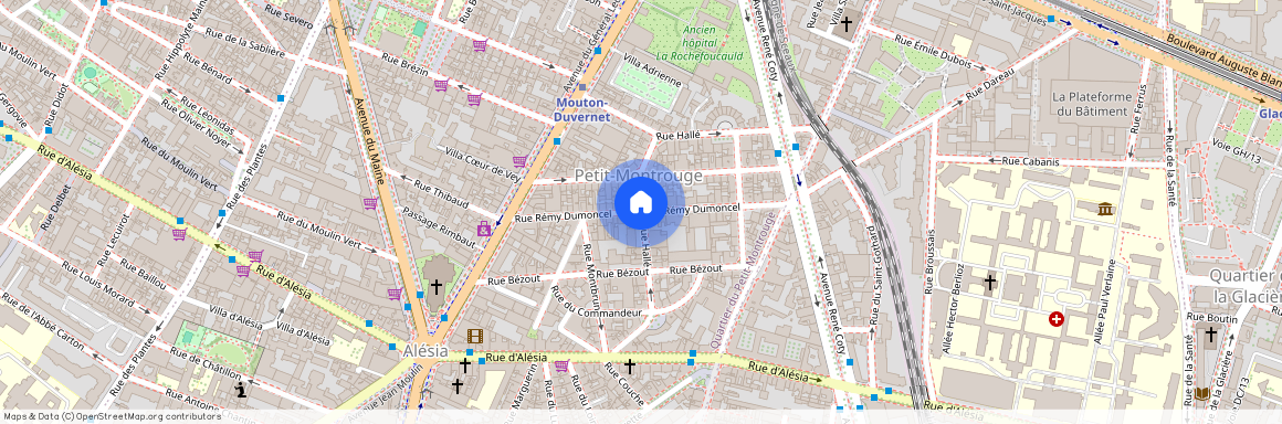 Rue Hallé et Rue rémy Dumoncel 75014 Paris (14e arrondissement)