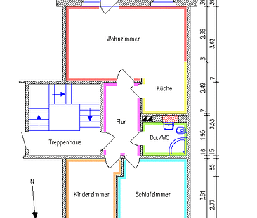 Neues Duschbad I große Wohnküche mit Balkon - Foto 1