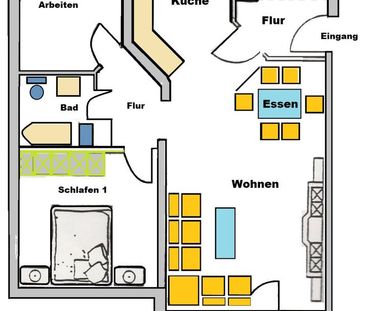 Wohnung zu vermieten, 3 Zimmer Küche Bad - Foto 1
