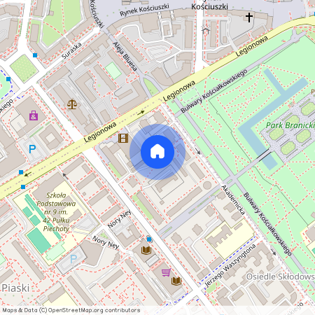 ul. Marii Curie-Skłodowskiej, Piaski, Białystok, podlaskie