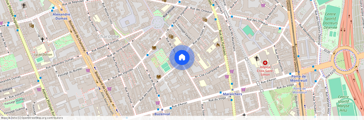 Rue des Haies, Francja, Paris