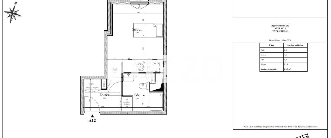 Appartement Caen - Studio - 24.9m² - LOI PINEL - Photo 1