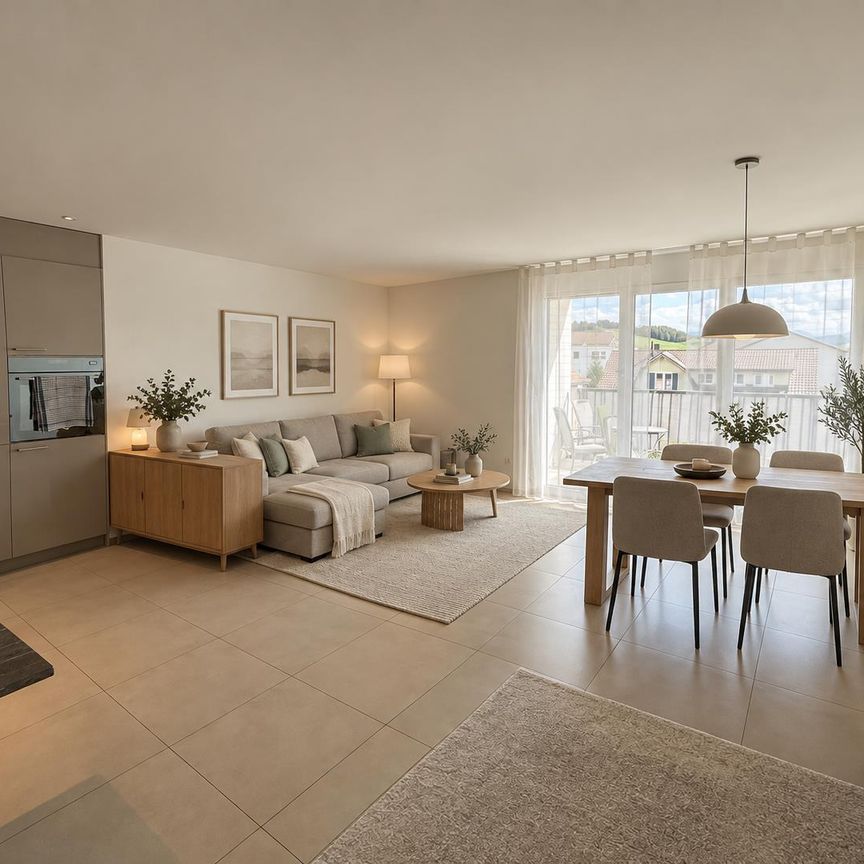 Grosszügige 3½-Zimmer-Wohnung mit Balkon und 105 m² in Bazenheid - Photo 1