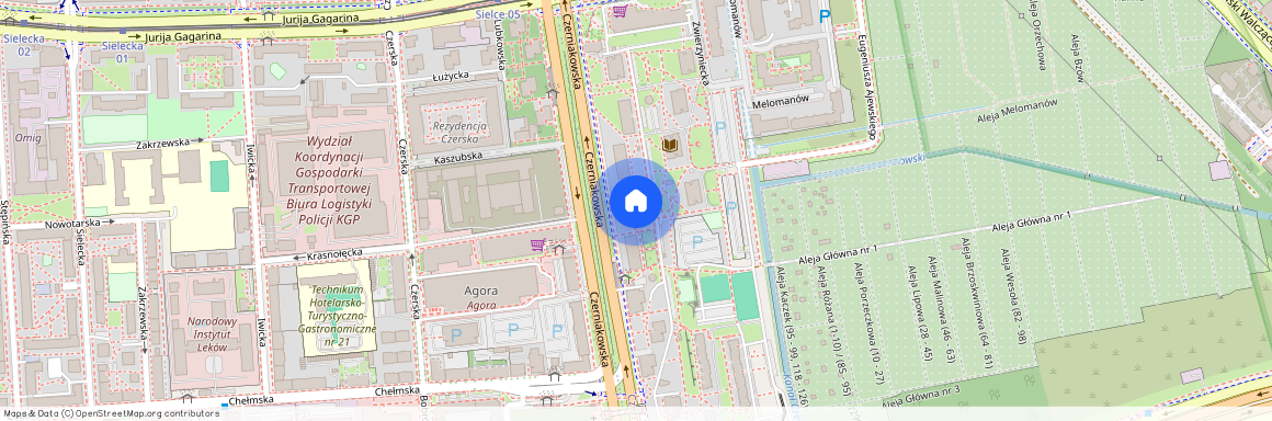 Czerniakowska 36, Wierzbno, Mokotów, Warszawa, mazowieckie