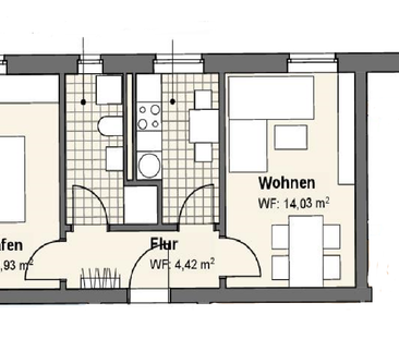 wir renovieren+++ 2-Raum Wohnung frei - Foto 6