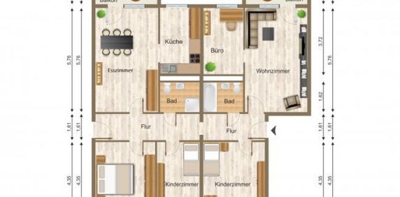 Wohnung, 6 Zimmer (124,27 m²) - Foto 2