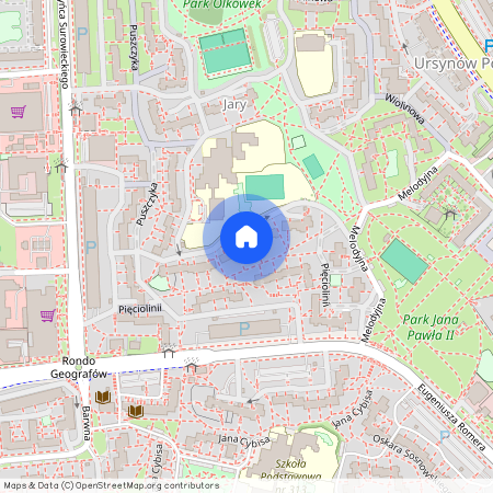 ul. Pięciolinii, Ursynów Północny, Ursynów, Warszawa, mazowieckie