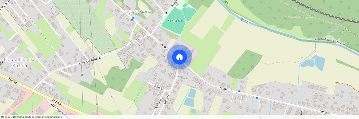 ul. Wolna, Ligocka Kuźnia, Rybnik, śląskie