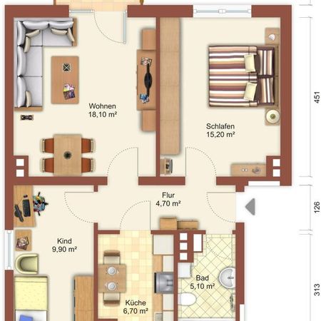 Altbau-Upgrade! 3-R.-WE m. Balkon in Zittau! - Photo 3