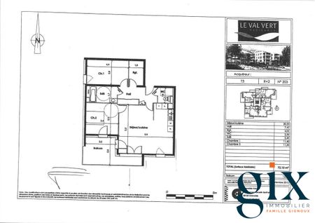 Location Appartement 3 pièces 72m² SEYSSINS 38180 - Photo 4