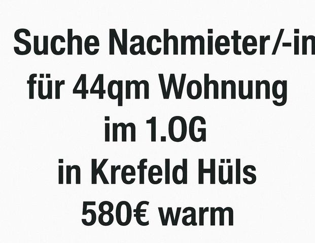 Suche Nachmieter/-in für 1 Zimmer Wohnung in Krefeld-Hüls - Foto 1