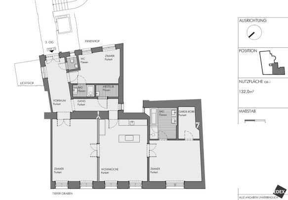 Stilvolle 3-Zimmer-Altbauwohnung in der Innenstadt - Photo 1