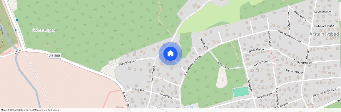 Sagostigen, Årsta Havsbad