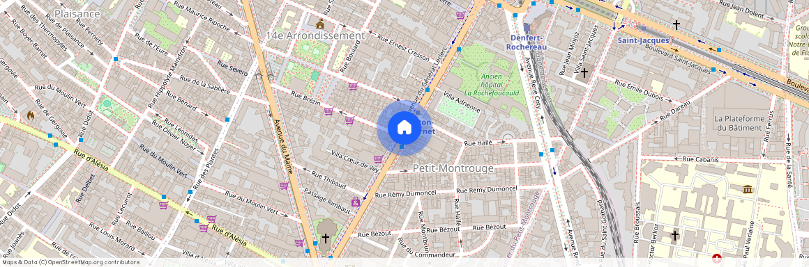 entre avenue du General Leclerc et rue de Grancey 75014 Paris (14e arrondissement)