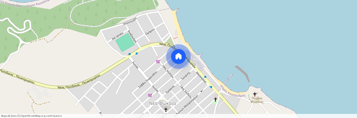 Επαρχιακή Οδός 1-Πολυγύρου-Κασσάνδρειας, 630 77 Κασσάνδρα, Νέα Φώκαια (Κασσάνδρα)