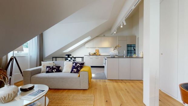 Ein­zig­ar­ti­ge Dach­ge­schoss­woh­nung im Ei­gen­tums­stan­dard - Photo 1