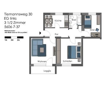 Nur mit WBS ! schöne Erdgeschosswohung im Grünen ! - Foto 6