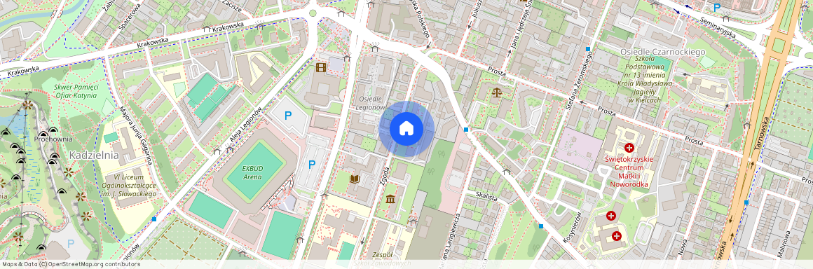 ul. Zgoda 7A, Śródmieście, Kielce, świętokrzyskie