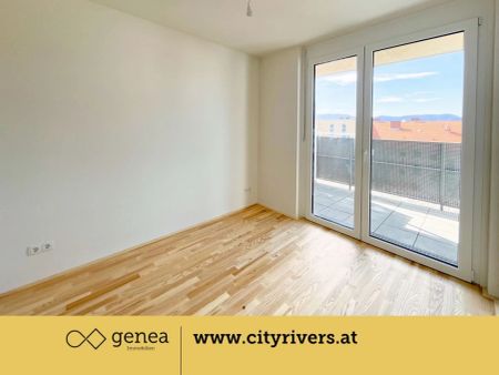 Großer Balkon mit Ausblick | CITY RIVERS | Gute Raumaufteilung - Photo 2