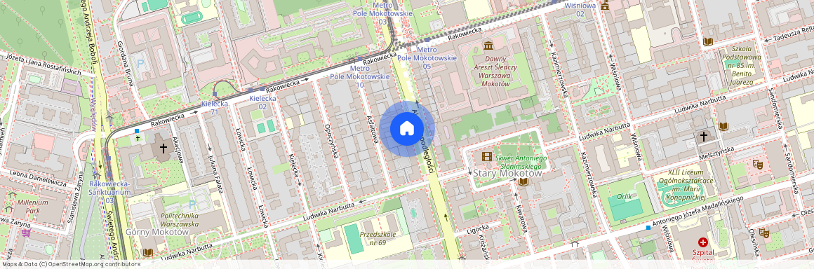 al. Aleja Niepodległości, Stary Mokotów, Mokotów, Warszawa, mazowieckie