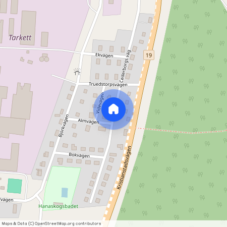 Cederborgs väg, Hanaskog