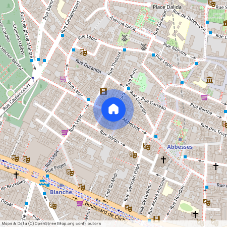 Rue Burq entre Rue Durantin et Rue des Abbesses 75018 Paris (18e arrondissement)