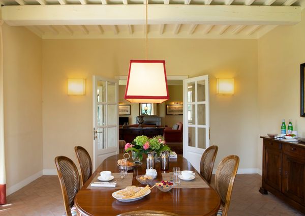 Villa Casetta encircled by Merlot vineyards