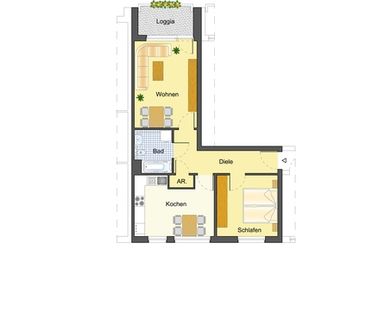 gemütliche 2 Zimmer Wohnung mit Balkon - Foto 1