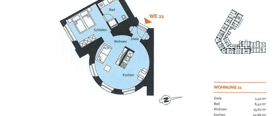 *** Attraktive 2-Raum-Wohnung im sanierten Gymnasiumgebäude *** - Foto 1