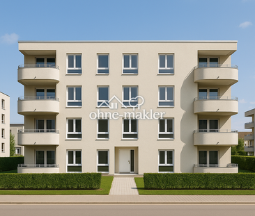 Möblierte 2-Zimmer-Wohnung mit Balkon und Einbauküche in unmittelba... - Foto 1