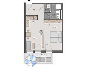 Wohnen in Mannheim-Käfertal - 2-Zimmer-Wohnung mit Balkon - Photo 1