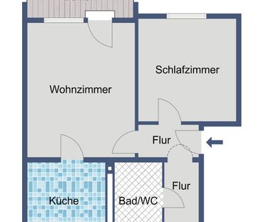 WBS 60+ erforderlich - Erdgeschosswohnung mit Balkon! - Photo 2