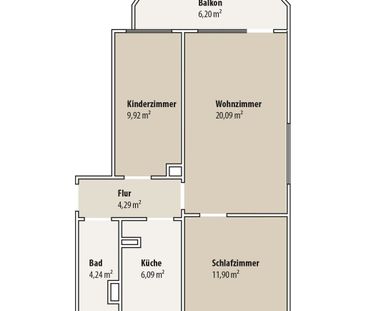 Gemütliche 3-Raum-Wohnung mit Dusche und sonnigem Balkon - Photo 1