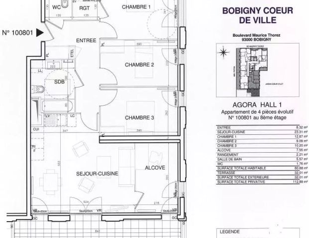 location Appartement T4 DE 80m² À BOBIGNY - Photo 1
