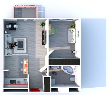 mieszkanie na wynajem - Szczecin, Warszewo, ul. Belgijska - Фото 2