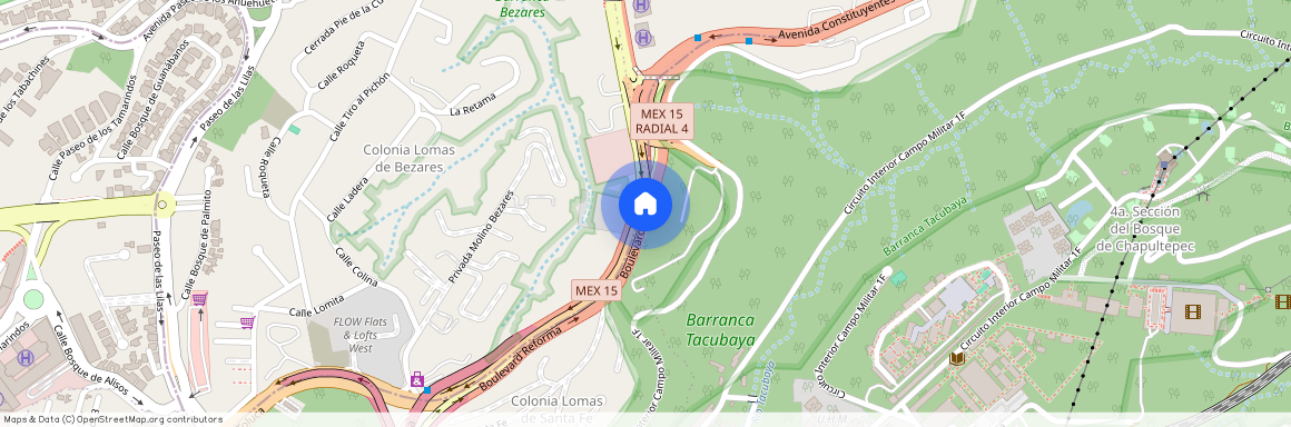 Paseo de la Reforma, Lomas de Santa Fe, Ciudad de México, Departamento, Ciudad de México
