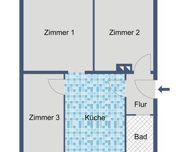 WBS erforderlich - Kleine 3-Zimmer-Wohnung! - Foto 3