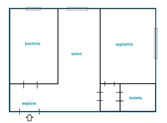 Wola - wynajem - mieszkanie - 2 pokoje - balkon - Zdjęcie 1