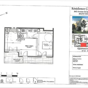 Location Appartement 2 pièces 39m² VEDENE 84270 - Photo 3