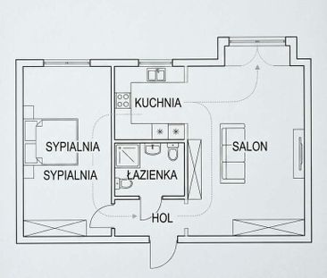 Wynajmij wygodnie i w cichej okolicy. 43 m² - Photo 1